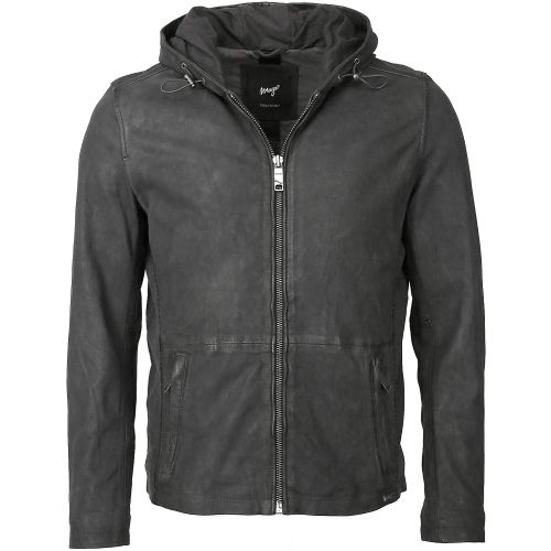 Maze Herren Lederjacke Mit Kapuze Baton