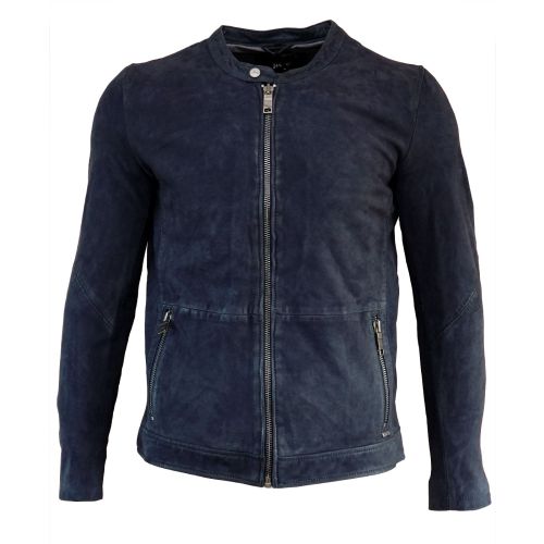 MAZE Herren Lederjacke PRESCOTT dark blue