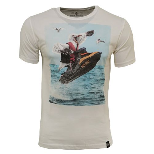 DIRTY VELVET Herren T-Shirt SKI GULL