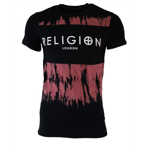 RELIGION Herren T-Shirt TIE DYE STRAIGHT HEM