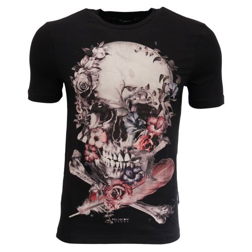 RELIGION Clothing Herren T-Shirt ROSES SKULL