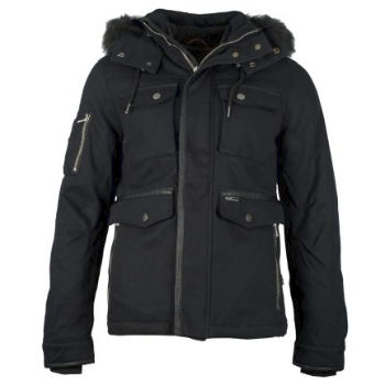 Maze Herren Lederjacke Mit Kapuze Baton